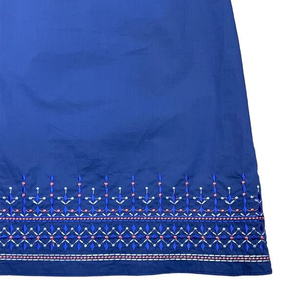 Parker | NWT Katrina Lazuli Blue Embroidered Ruffle One Shoulder Mini Dress - Picture 8 of 12